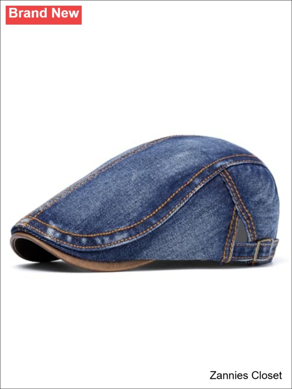 🤠 Unisex Denim Newsboy Hat Flat Ivy Gatsby Cabbie Driving Beret Cotton Dad Cap